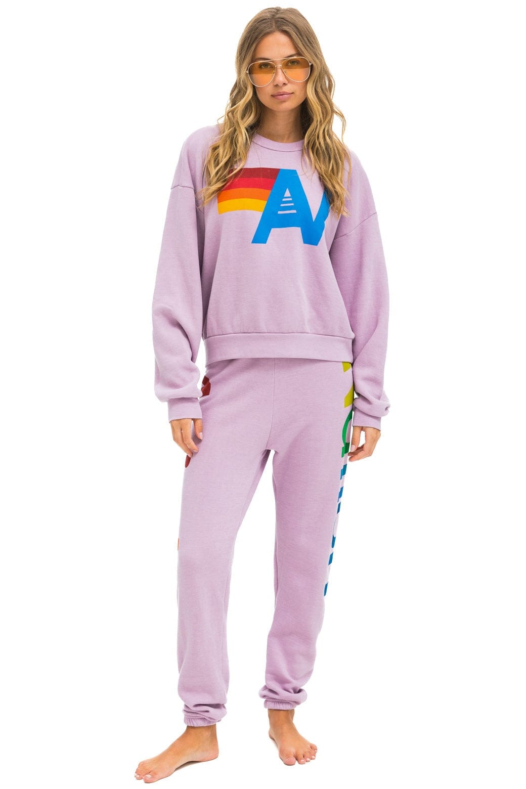 LOGO RELAXED CREW SWEATSHIRT - MAUVE - Image 10