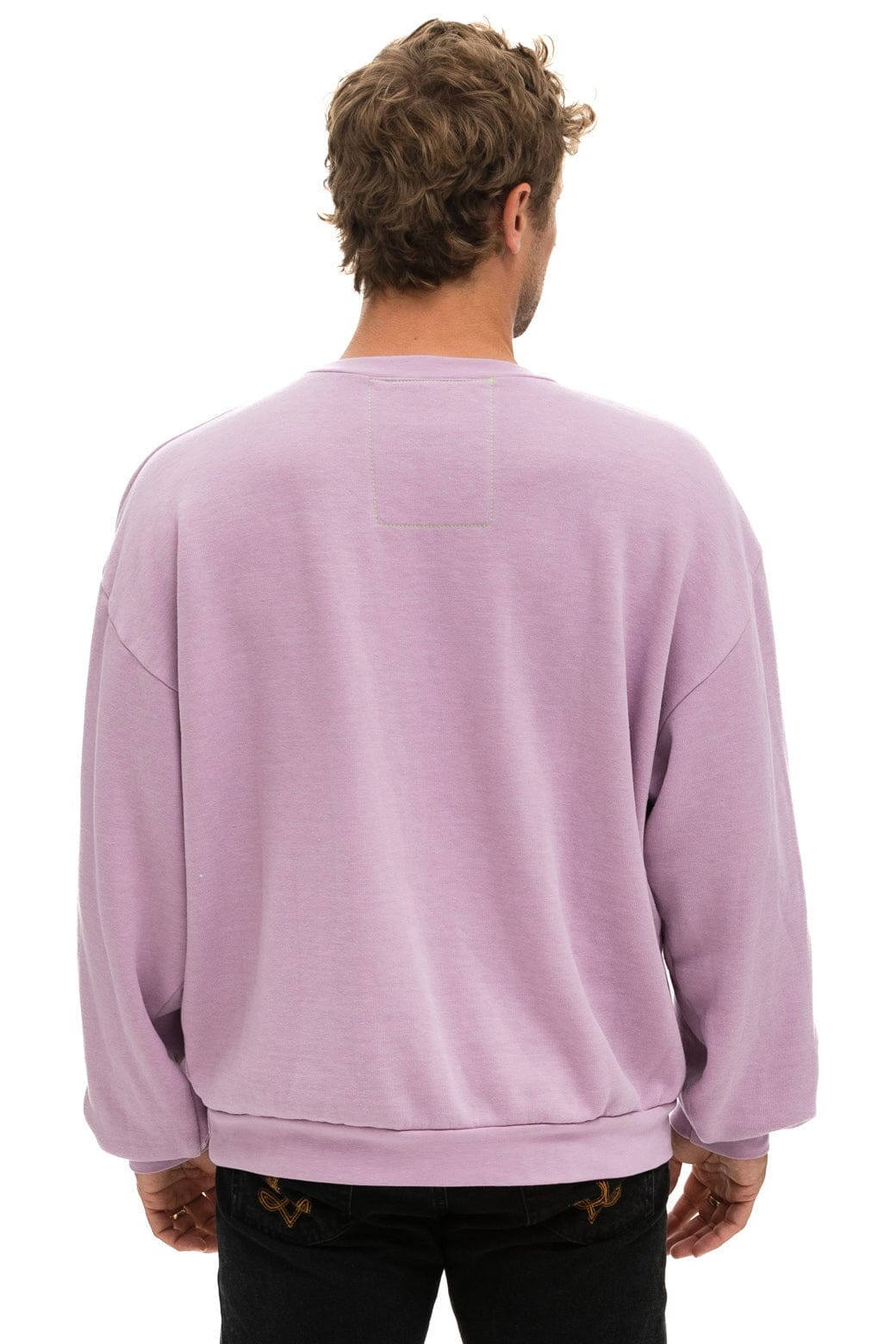 LOGO RELAXED CREW SWEATSHIRT - MAUVE - Image 8