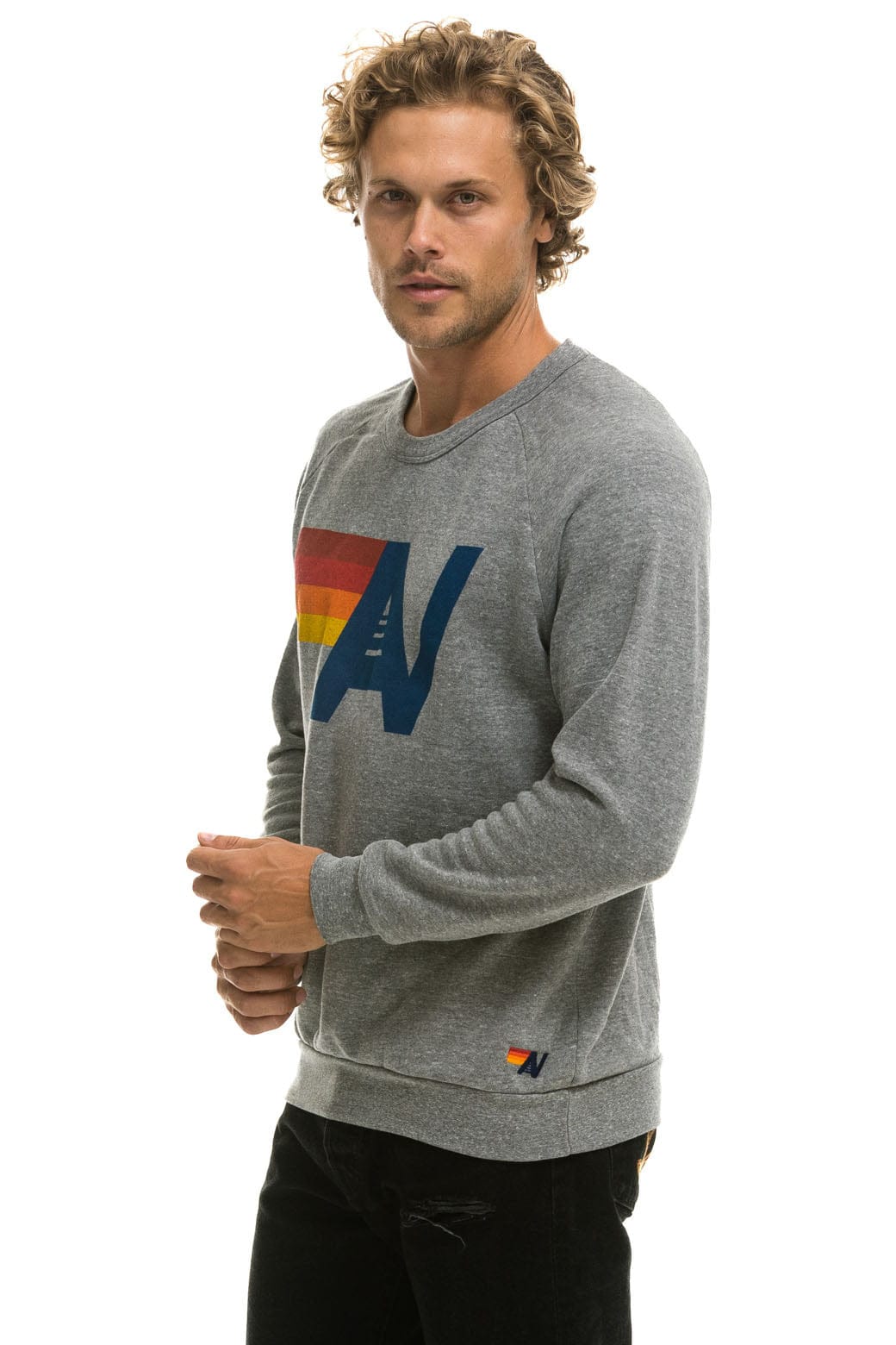LOGO SWEATSHIRT - HEATHER GREY - Image 4