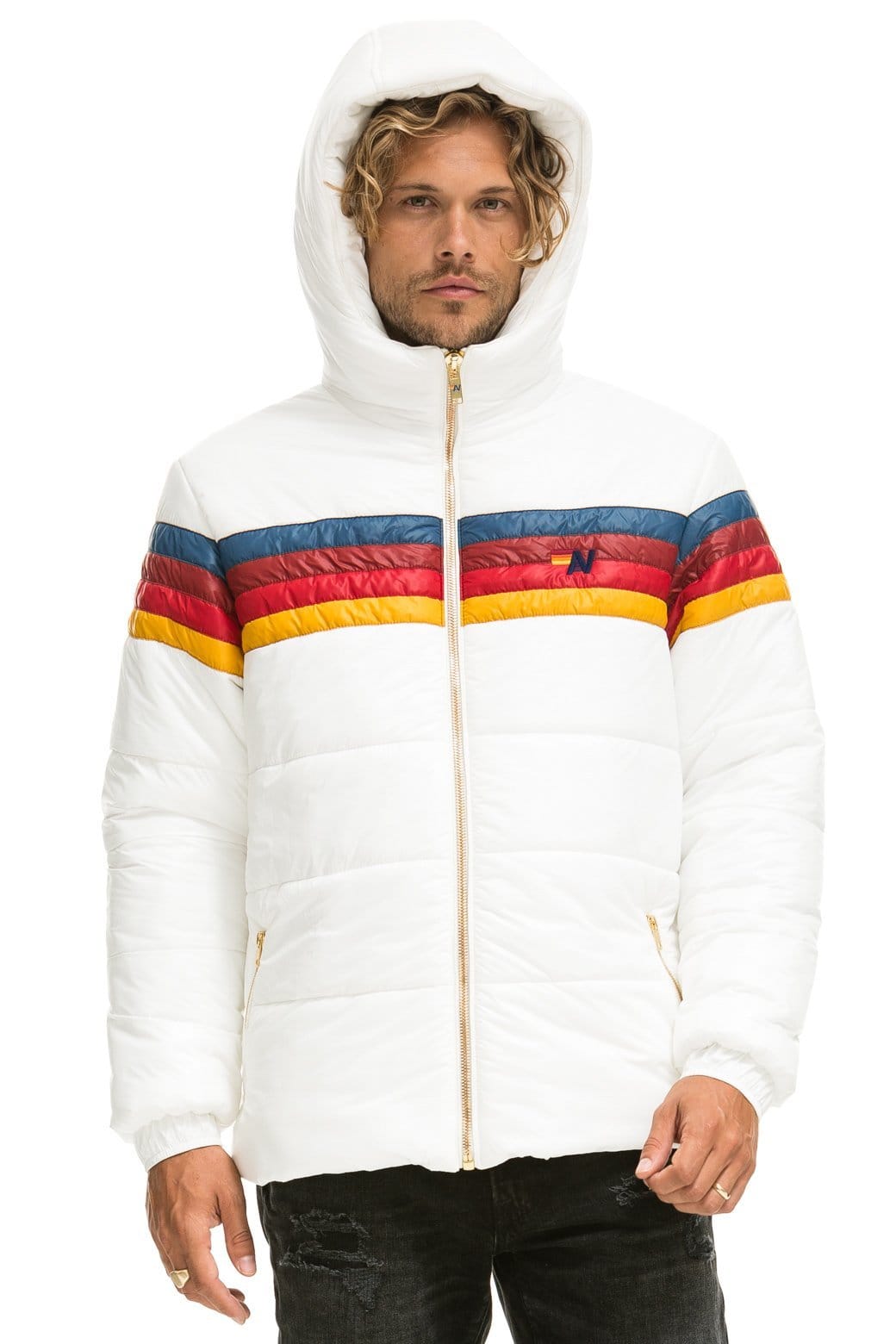 4 STRIPE LUXE TREKKER JACKET - GLOSSY WHITE - Image 2