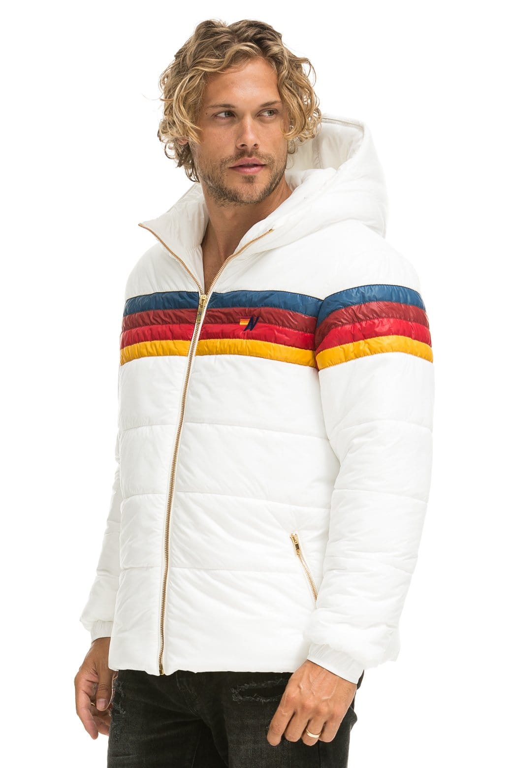 4 STRIPE LUXE TREKKER JACKET - GLOSSY WHITE - Image 3
