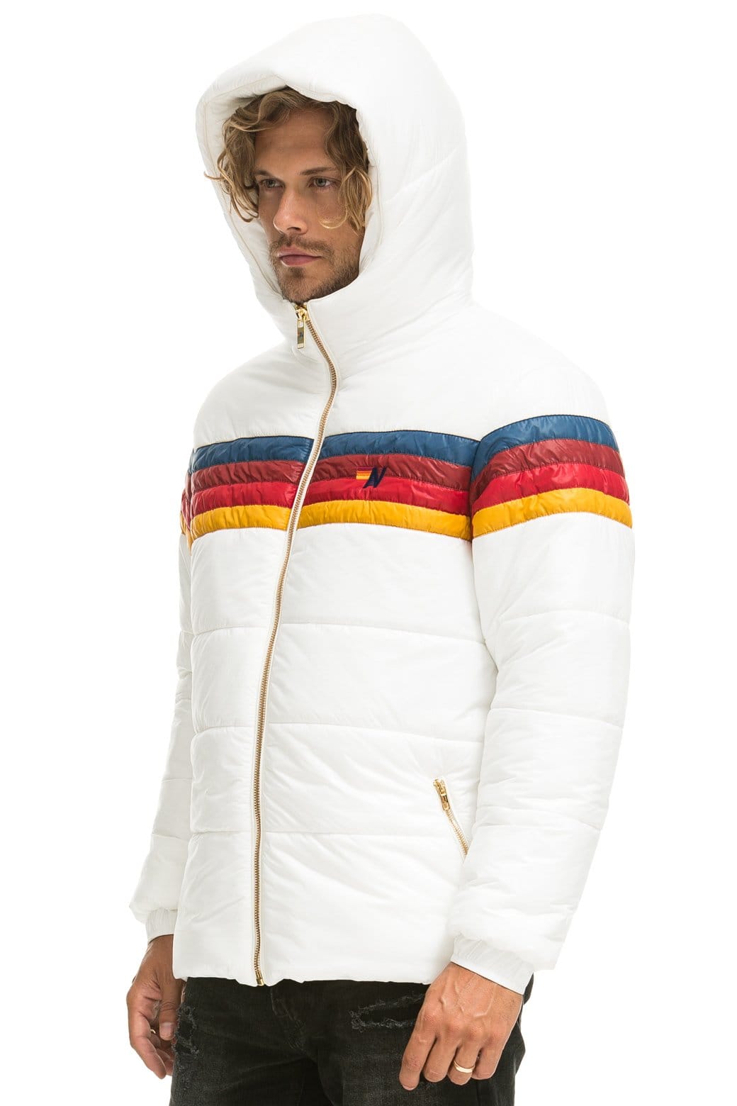 4 STRIPE LUXE TREKKER JACKET - GLOSSY WHITE - Image 4