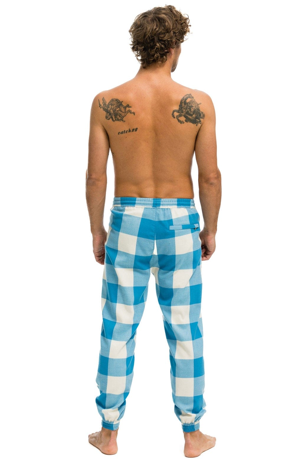 UNISEX PLAID LODGE PANT - SKY PLAID - Image 8
