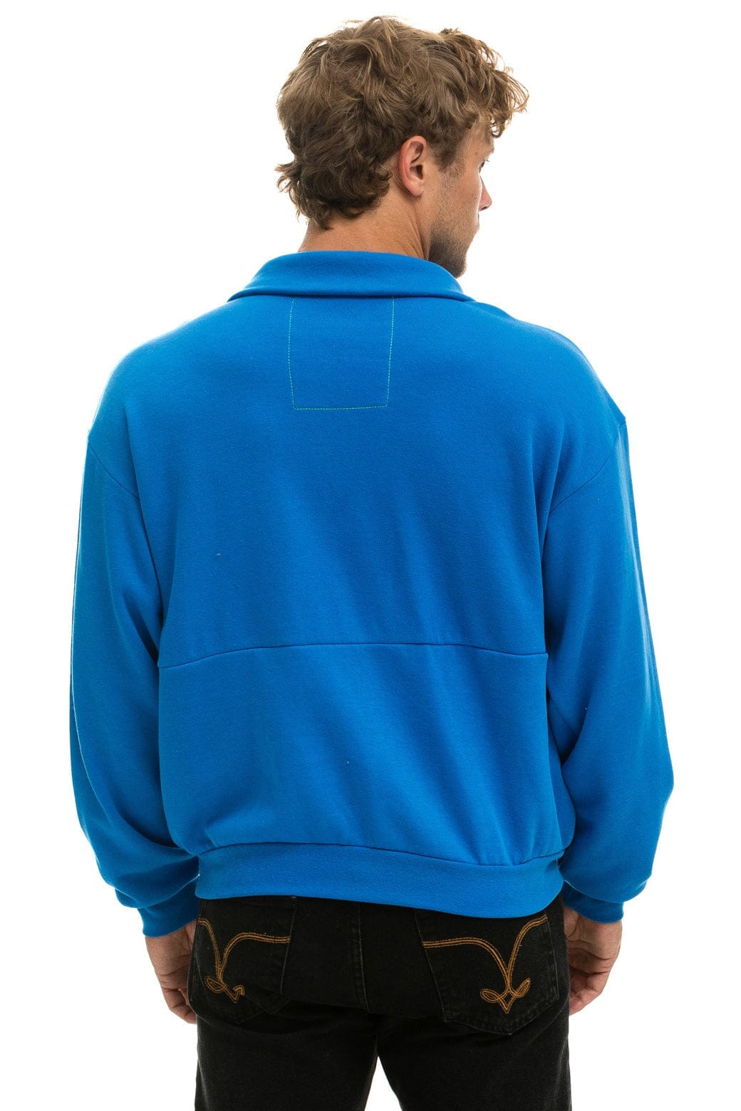 MOUNTAIN EMBROIDERY HALF ZIP SWEATSHIRT - OCEAN - Image 6