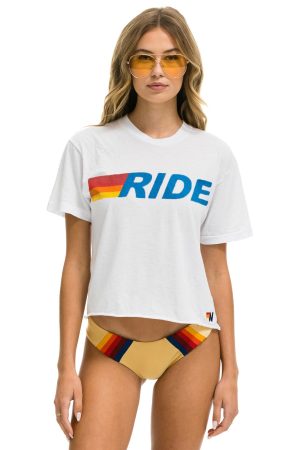 RIDE LOGO BOYFRIEND TEE - WHITE