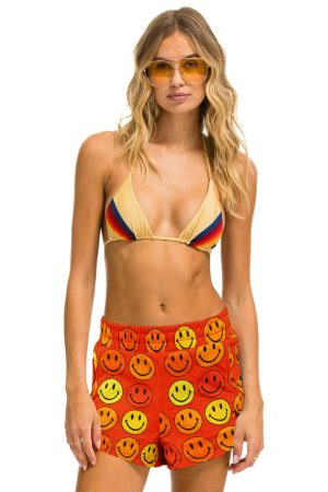 SMILEY BINGO WOMENS LOUNGER SHORT - RED