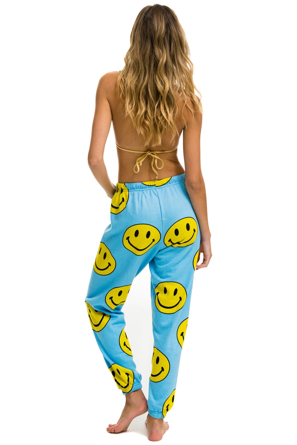SMILEY REPEAT SWEATPANTS - SKY - Image 3