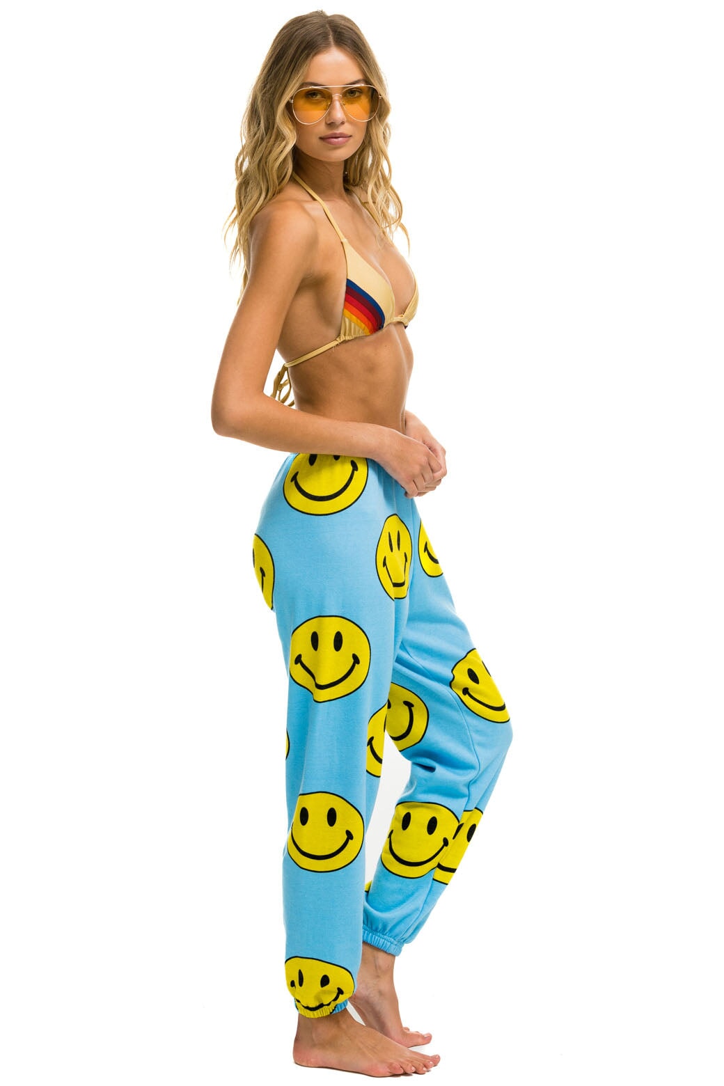 SMILEY REPEAT SWEATPANTS - SKY - Image 4