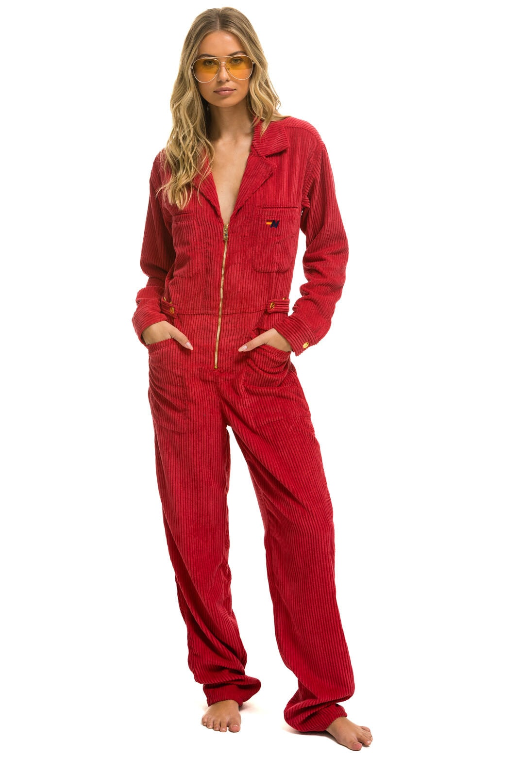 UNISEX CORDUROY FLIGHT SUIT - CHERRY - Image 3