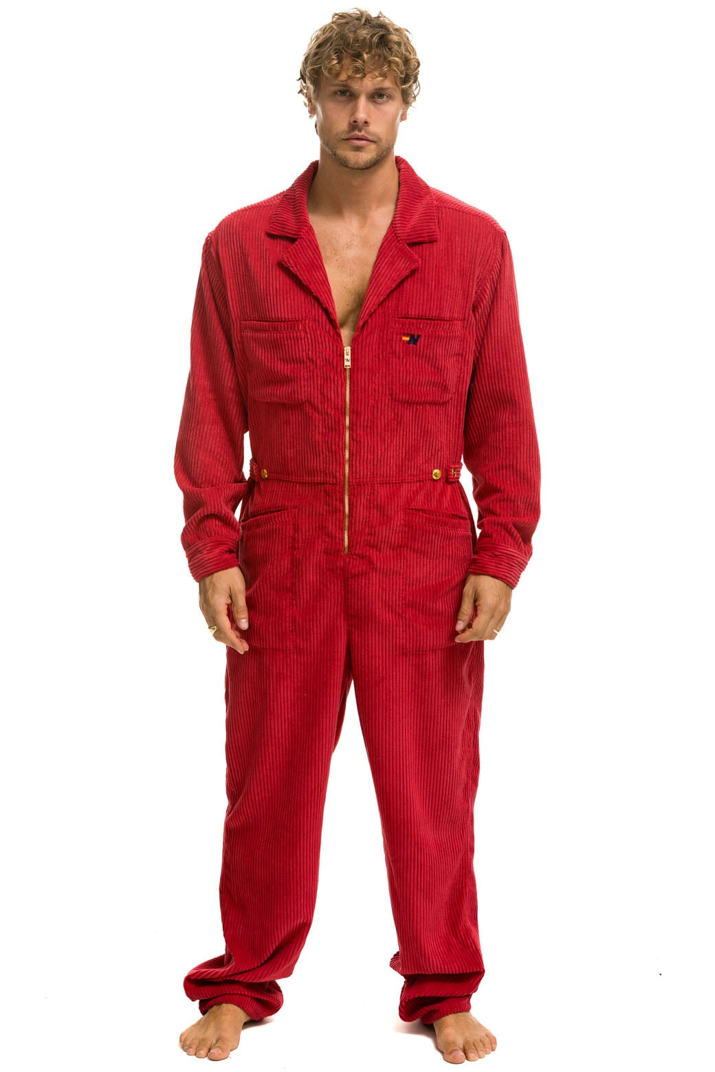 UNISEX CORDUROY FLIGHT SUIT - CHERRY - Image 2