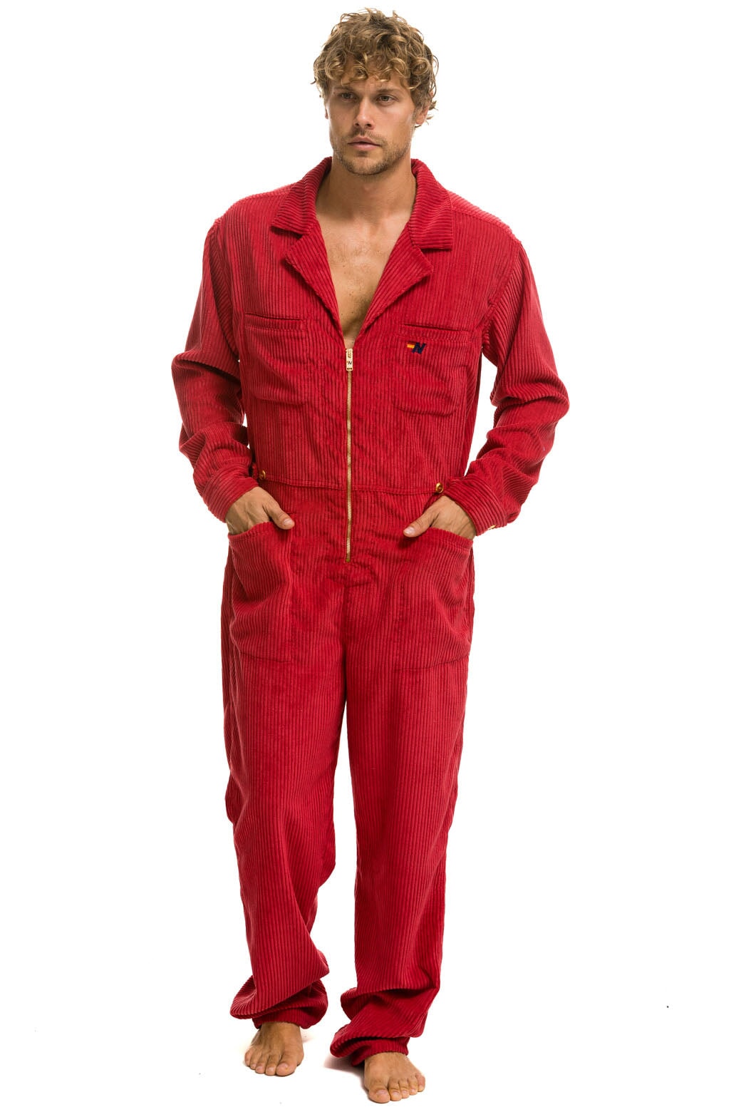 UNISEX CORDUROY FLIGHT SUIT - CHERRY - Image 4