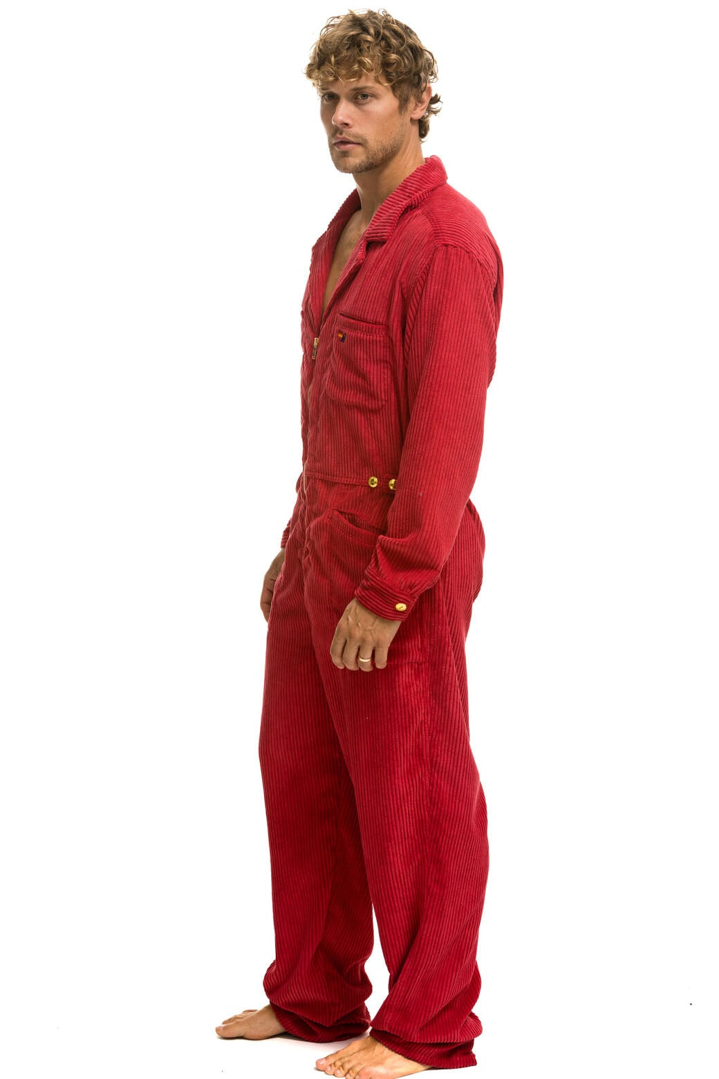 UNISEX CORDUROY FLIGHT SUIT - CHERRY - Image 6