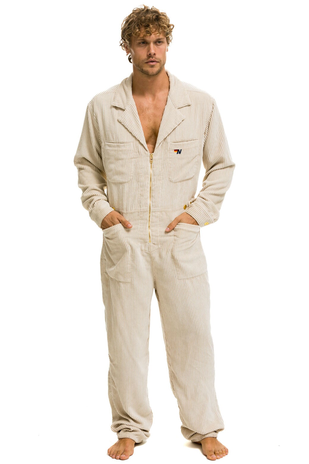 UNISEX CORDUROY FLIGHT SUIT - VINTAGE WHITE - Image 4