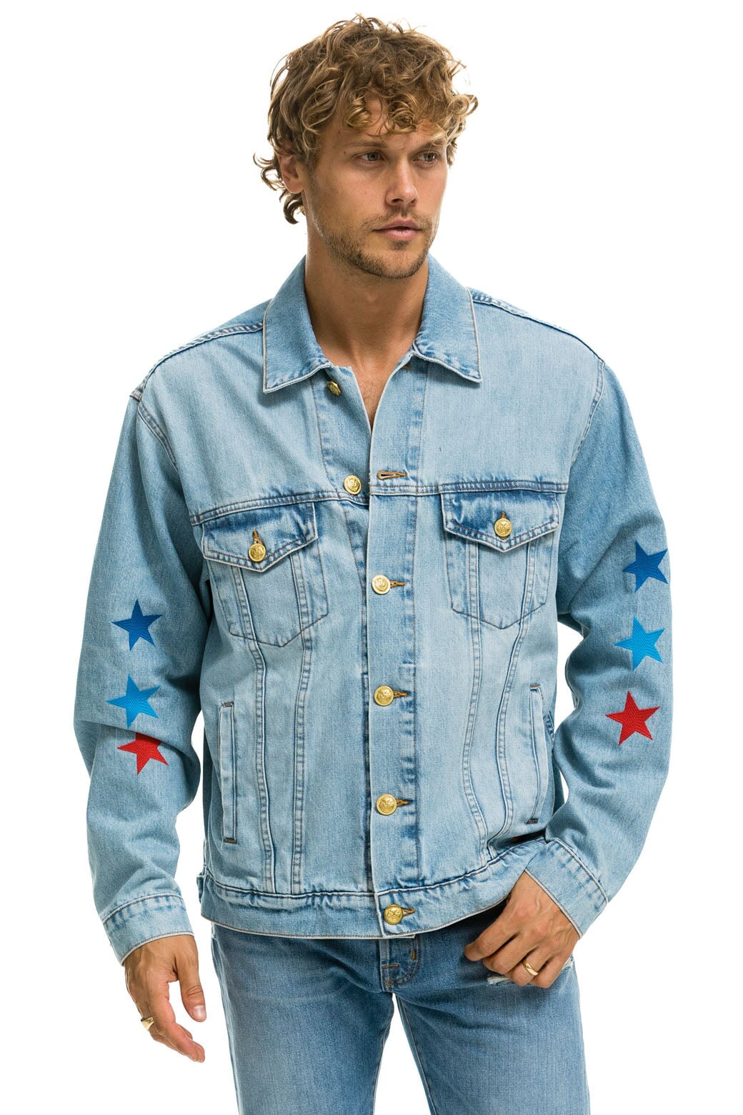AVIATOR NATION OVERSIZED CONCERT DENIM JACKET - SUPER LIGHT - Image 6