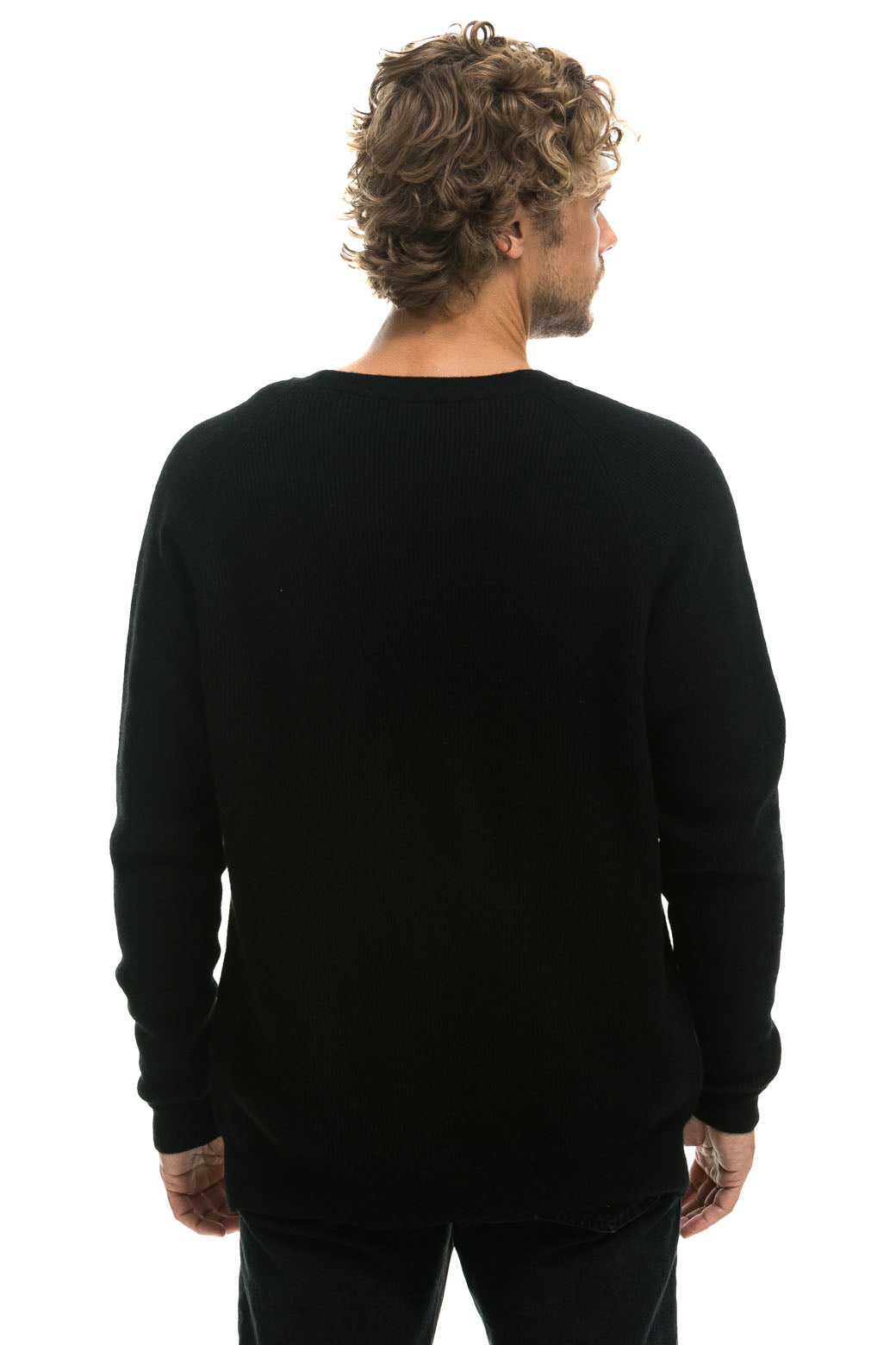 VINTAGE CABIN 2 UNISEX CASHMERE SWEATER - BLACK - Image 6