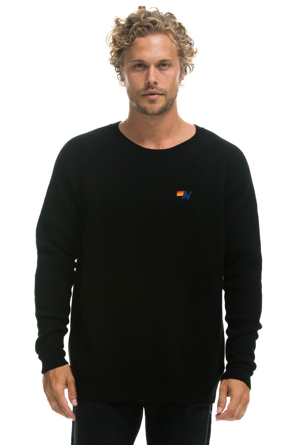 VINTAGE CABIN 2 UNISEX CASHMERE SWEATER - BLACK - Image 2