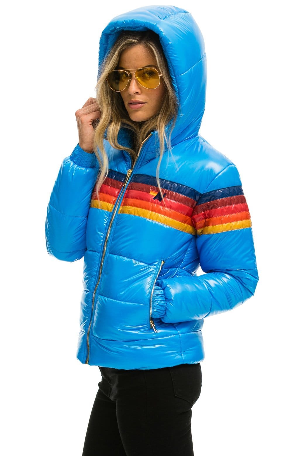 5 STRIPE TREKKER JACKET - GLOSSY BLUE - Image 2
