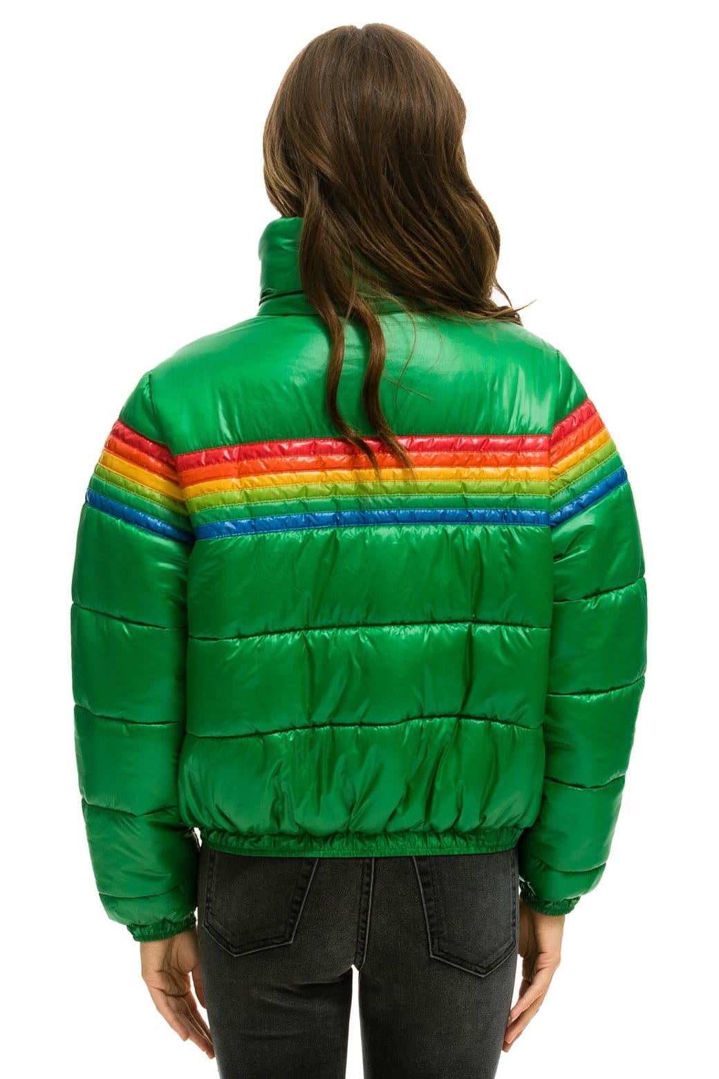6 STRIPE LUXE APRES PUFFER JACKET - GLOSSY AMAZON - Image 3