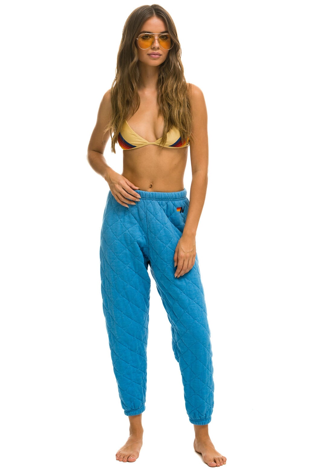 QUILTED SWEATPANTS - OCEAN - Image 2