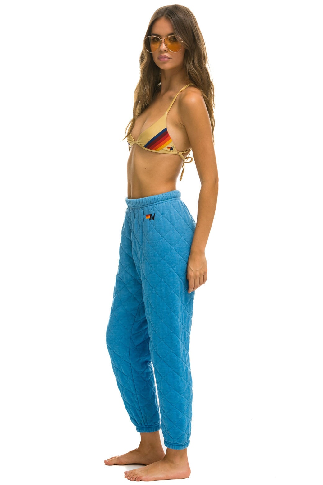 QUILTED SWEATPANTS - OCEAN - Image 4