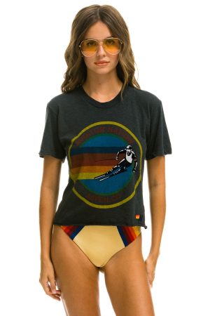 SIGNATURE ASPEN  BOYFRIEND TEE - CHARCOAL