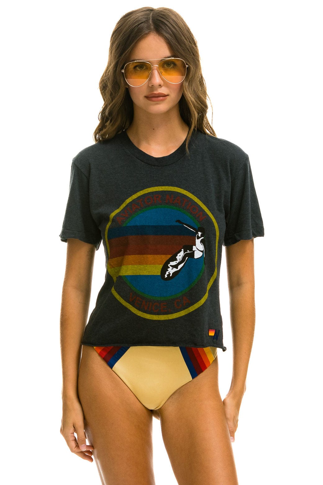 SIGNATURE BOYFRIEND TEE - CHARCOAL